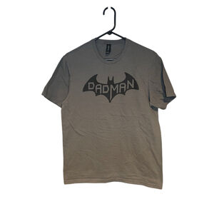 Bat Print Mens Dad Man Creative Short Sleeve Crew Neck T-Shirt Size Medium